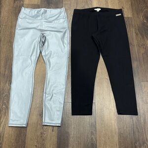 Fabletics Matilda Jane Silver and Black Leggings Set